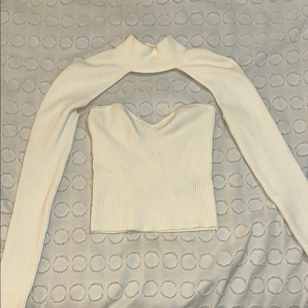 Abercrombie and Fitch Cream Women's tube Top